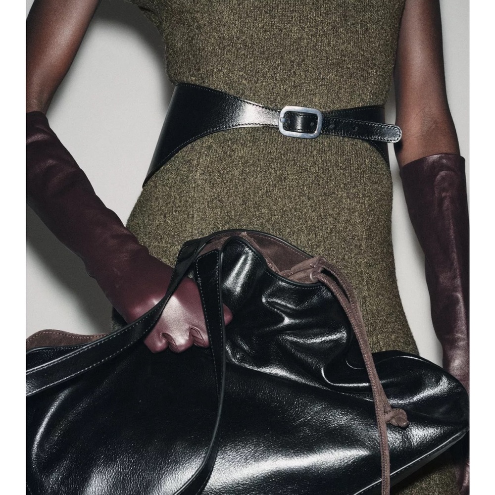 NWT Zara 100% leather waist belt
